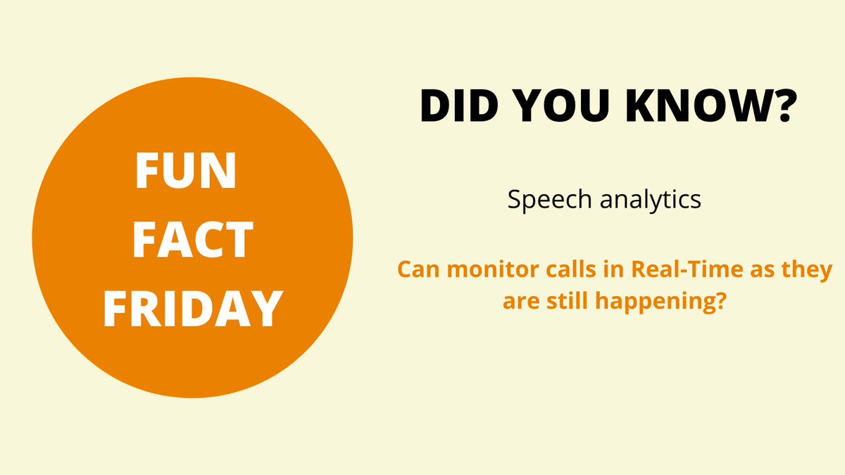 HAPPY FRIDAY! Every Friday we will be bringing you a fun fact regarding speech analytics and AI #speechanalytics #AI #funfact #happyfriday