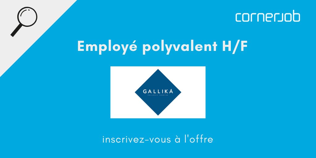 📣 Votre attention:
GALLIKA cherche employé polyvalent H/F !🍽️
Postule ou partage cette offre autour de toi !
👉 loom.ly/PheN9d0

Bonne chance!🍀

#cornerjob#cornerjob_fr#travail#emploi#offresdemploi#
postedetravail #job#travailler#offredemploi#recrutement#rechercheemploi
