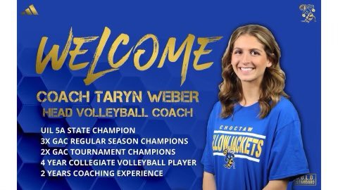 ChoctawDNA's tweet photo. We are excited to announce our new Head Volleyball Coach! Please welcome Taryn Weber!🐝🏐 https://t.co/LBgLCoND9r