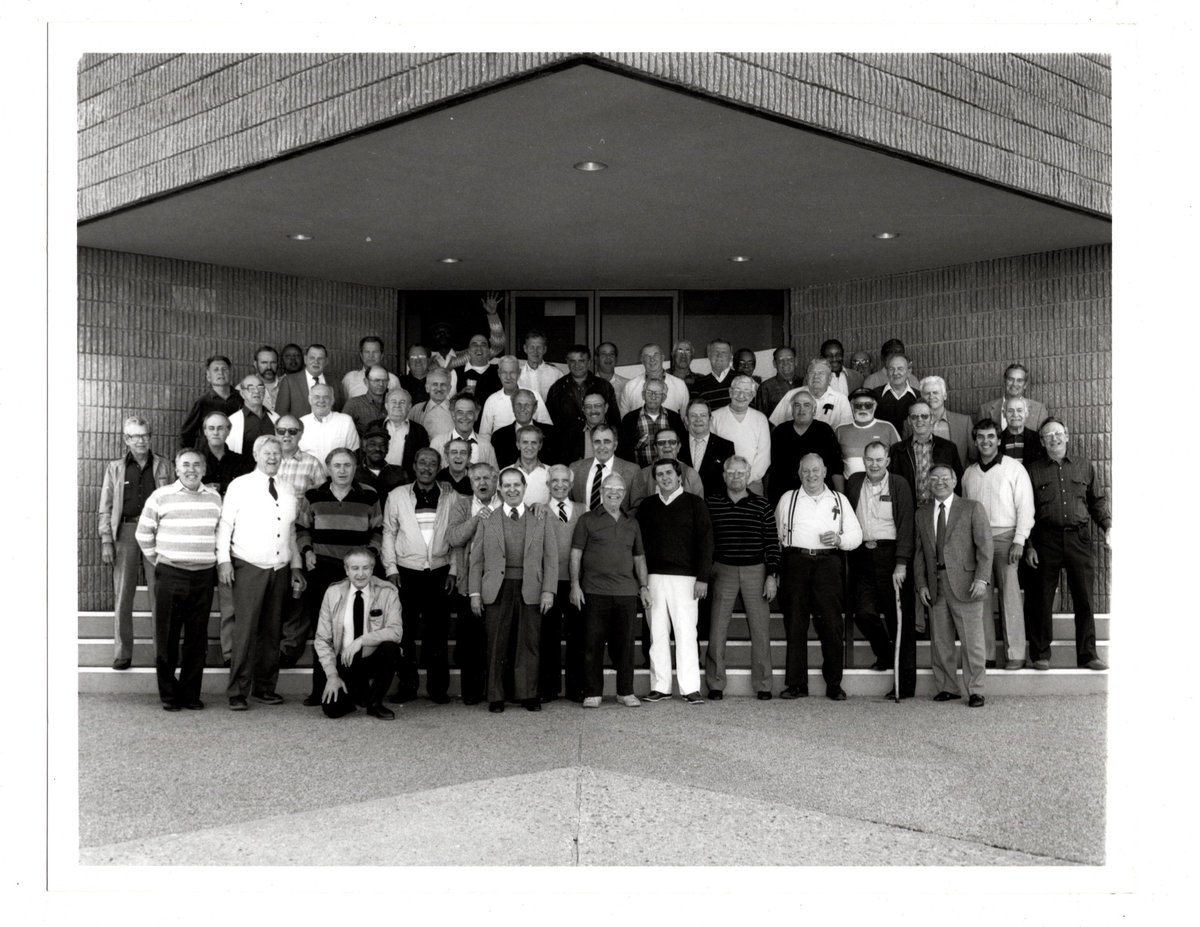 bac1mvd's tweet image. It's #FlashBAC Friday! 

Today's photo is of our Old Timers showing out in numbers on March 7, 1987. 

If you know any of the #BAC1MVD members in this image, please reach out to help us identify them.