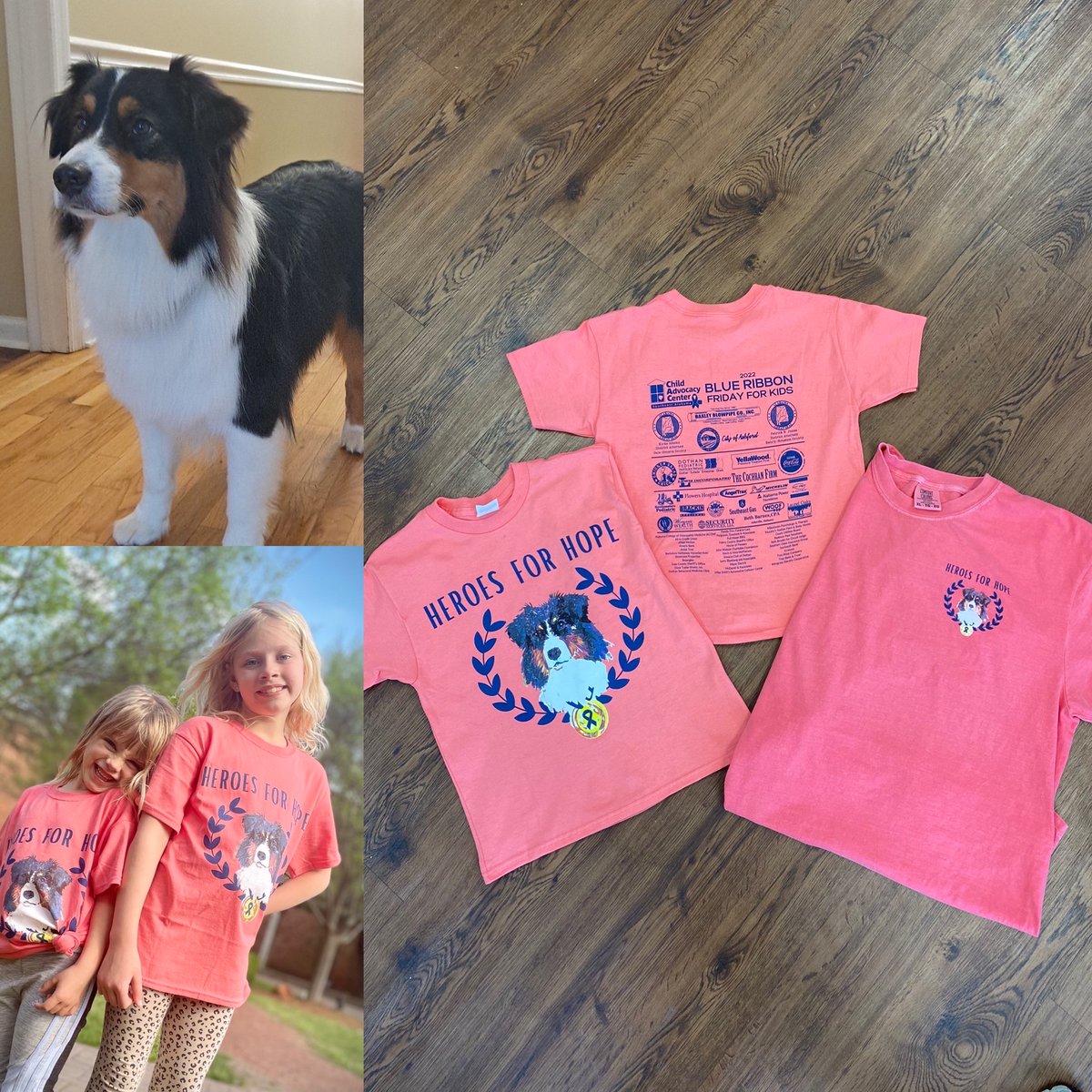 PlaymakerTeam's tweet photo. We loved working with Southeast Child Advocacy Center for their Blue Ribbon shirts featuring Henry. 

Also, check out our cute little models! 

For custom screen printing and embroidery contact:
https://t.co/DgRPeTndGM | ben@playmakeral.com https://t.co/M2o27R29Rg