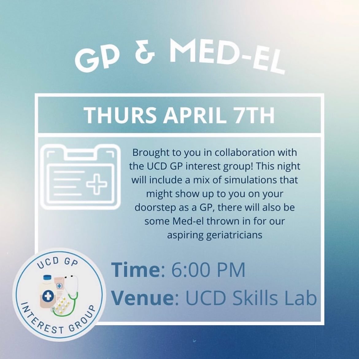 UCD GP Interest Group (@ucdgpgroup) on Twitter photo We are very excited to be part of <a href="/UCDEmergSoc/">UCD EmergSoc</a> Sims Specialities Week alongside <a href="/UCDPaedSoc/">UCD Paediatric Society</a>!
Looking forward to seeing you all on Thursday! 🩺🚨🚑 We are very excited to be part of <a href="/UCDEmergSoc/">UCD EmergSoc</a> Sims Specialities Week alongside <a href="/UCDPaedSoc/">UCD Paediatric Society</a>!
Looking forward to seeing you all on Thursday! 🩺🚨🚑