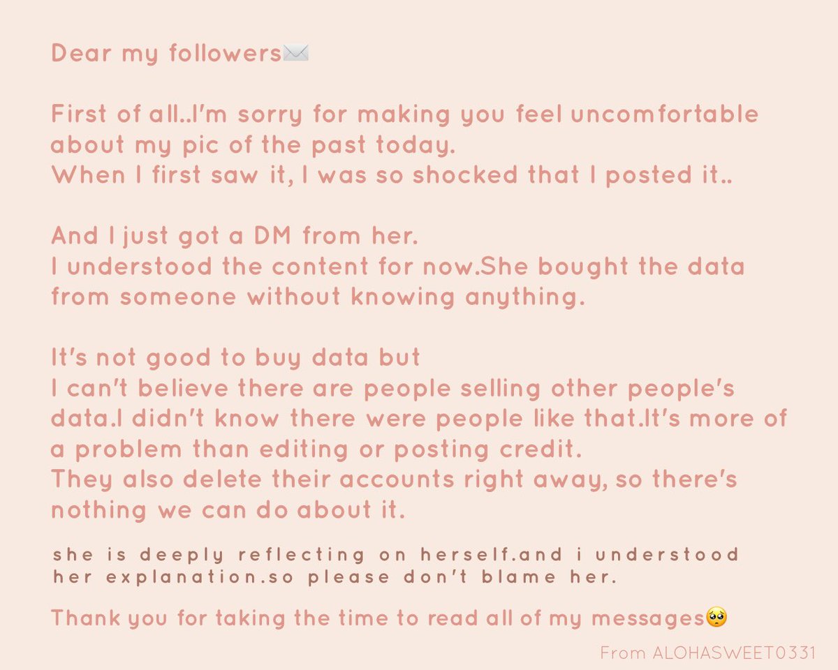 Dear my followers💌