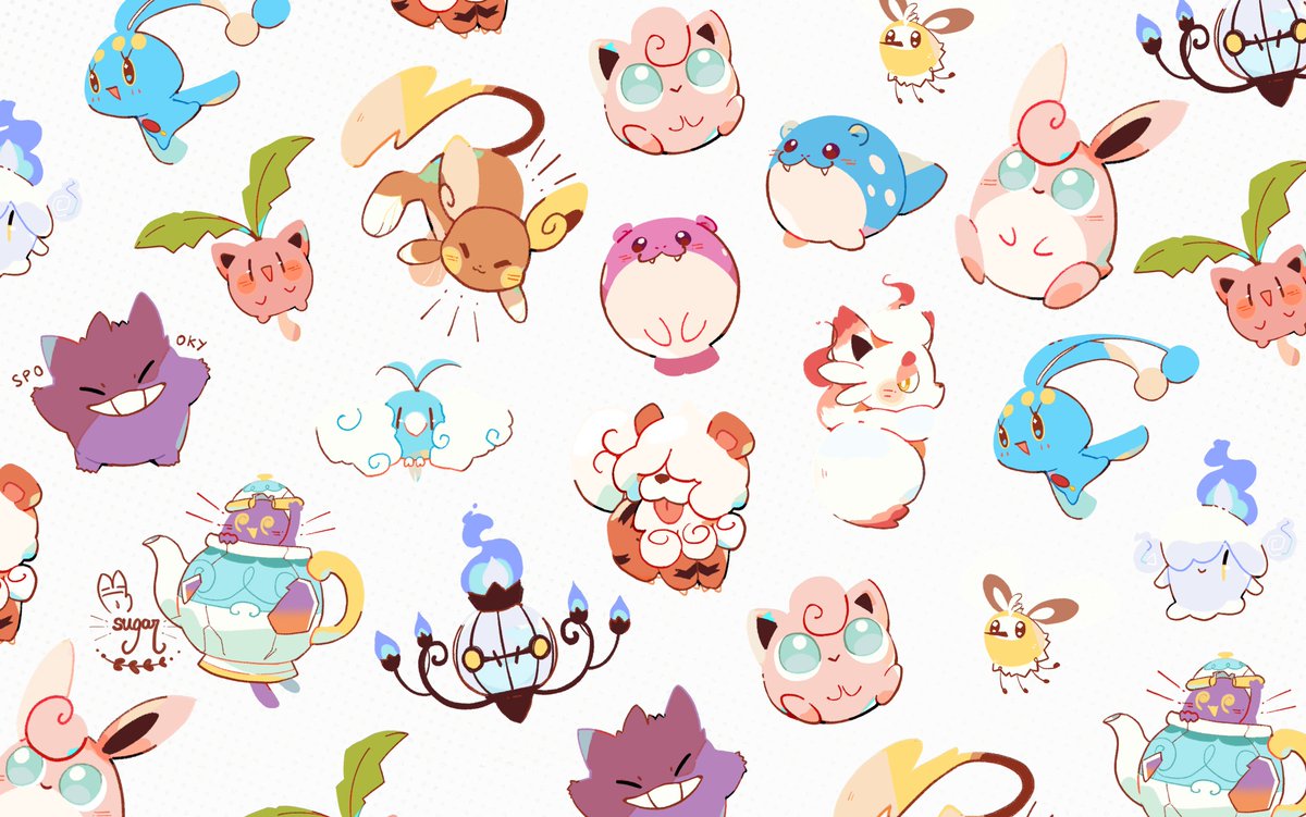 Sugahri's tweet photo. Even more Pokémon friends! 🌷🌷🌷 https://t.co/s4wb5pXzek