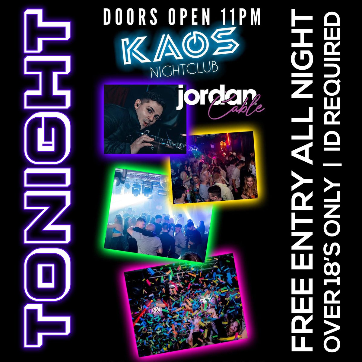 Kaosnightclubuk's tweet photo. Tonight at KAOS Nightclub!! 😍
Doors Open 11pm
FREE ENTRY ALL NIGHT!
Over 18's Only 🔞 | ID Required
#kaos #kaosnightclub #jordancable #voodoochilli #FridayFun #happyfriyay #fridayvibes #fridayfeeling😎 #goole #airestreet https://t.co/2hxiwgiHc0