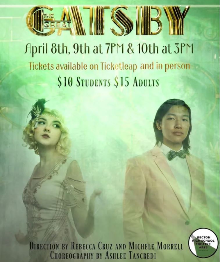 BECTON PERFORMING ARTS PRESENTS
THE GREAT GATSBY!  April 8th &amp; 9th at 7:00pm and April 10th at 3:00pm <a href="/bectontheatrenj/">Becton Theater Department</a> 🎭🐾…gh-school-theatre-club.ticketleap.com/the-great-gats…