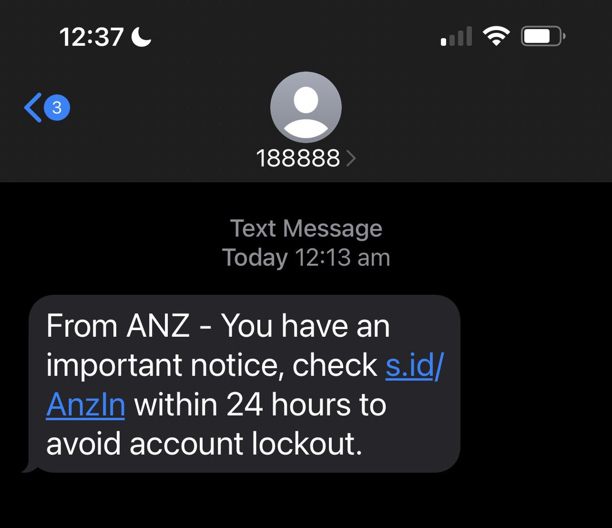 SMSFCoach's tweet image. I think scammers are after the $1.17 left in my old @ANZ bank account! 🤣🤣 #fraud #smsFraud