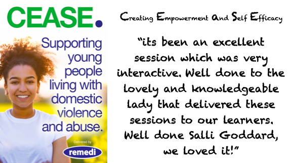 RemediRj's tweet photo. “We have received some great feedback following a delivery by CEASE worker Salli to a group of young people from #DearneValley College #Rotherham #CEASE #RNNGroup” A progress teacher stated. @RJCouncil @AssocPCCs @SYPCC @_YJB @syptweet @RMBCPress @RJAPPG @DVCollege https://t.co/72cWhokuv7