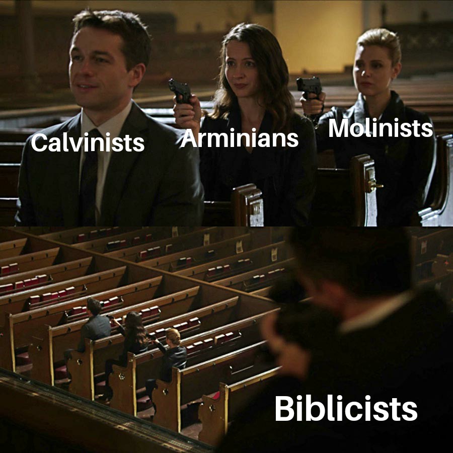 IfbReject's tweet photo. Nuff said...
#Hayman #Calvinism #Molinism #Arminianism #Biblicist #Bible #Baptist #Christian #Doctrine #Theology #Preach #IFB #OldPaths https://t.co/8PhjrbiCMl