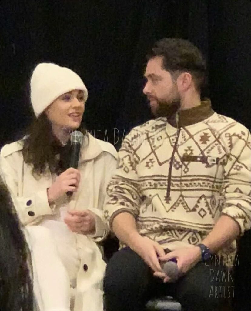 OutlanderFanDoc's tweet photo. Hi Everyone! While we here at #OLFD HQ continue to climb the #AdminMunro - how about a wee bit of fun! 

Caption this! 🙌 - what’s been said between @RikRankin and @SkeltonSophie?

Thanks to our producer @CynthiaDawnArt for the pic from her time at Outlandish Vancouver https://t.co/CnzbK3tHUj