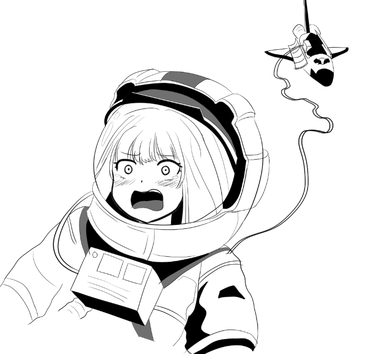 Her first spacewalk (she will get used to it )
anyone want to get in our WL
1⃣ Follow 
<a href="/spaceworkersNFT/">Space workers</a>
2⃣ Like and RT
3⃣ Tag your friends!
#NFT #NFTGame #nftart #NFTCommunity #ETH #ERC721 #Ethereum