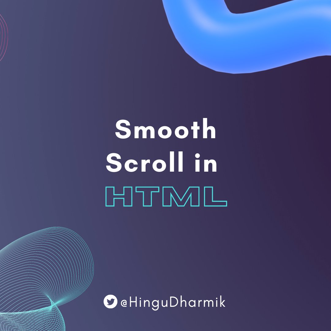 frontendilia's tweet image. ➡️ Here's how to add smooth scrolling to your web page using #HTML without any #CSS or #javascript
🧵⬇️