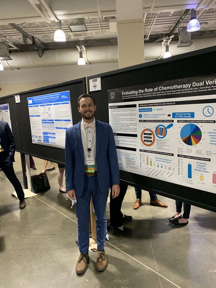 Mayo Clinic Florida PGY1 resident and future PGY2 Oncology resident in Rochester, Devon Stonerock, presenting his QI poster at the HOPA 2022 Annual meeting in Boston.