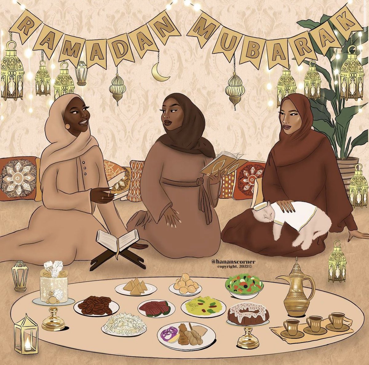 #RamadanMubarak to you and yours!! May He accept our fasts, duas, and cleanse our hearts ✨🌙💛