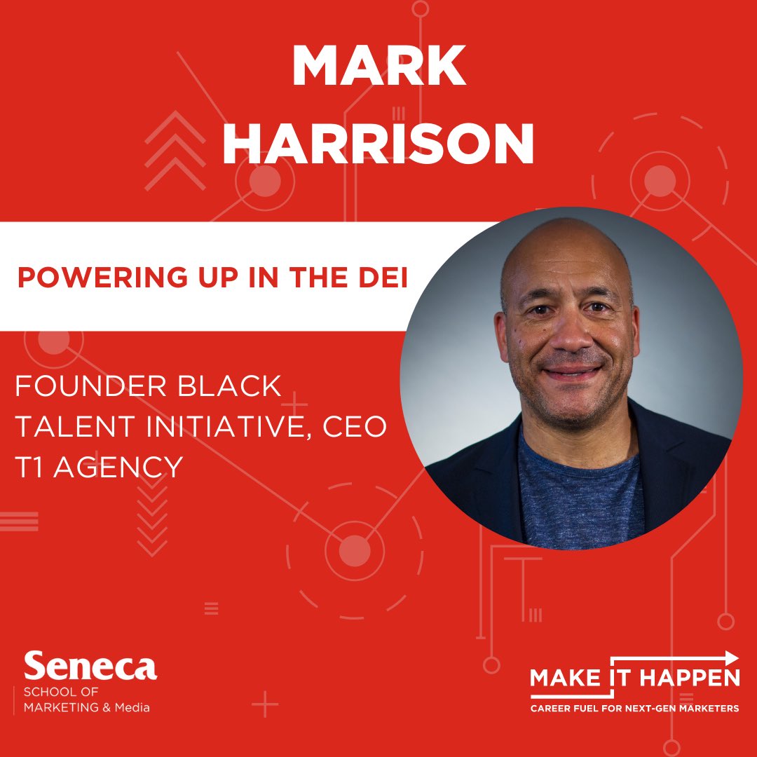 SenecaMakeIt's tweet photo. Meet some more of our speakers: 

- Martin Waxman, Seneca professor and LinkedIn Instructor.
- Sharifa Khan, President and CEO of Balmoral Multicultural Marketing, AMA Marketing Hall of Legend recipients. 
- Mark Harrison, Founder Black Talent Initiative, CEO T1 Agency https://t.co/RQmBajwgWp