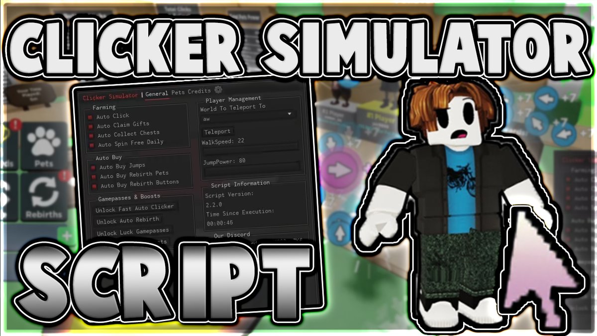 AhmedMode_YT's tweet image. ⚡ *NEW* ROBLOX CLICKER HACK SCRIPT AUTO FARM CLICKS, AUTO REBIRTH &amp;amp; FREE PETS (PASTEBIN 2022)

Video of the script: youtu.be/_Ly8rKRuk2w

Download the script here: ahmedmode.com

#roblox #ahmedmode #robloxhacks #robloxcheats #robloxexploits #robloxmods