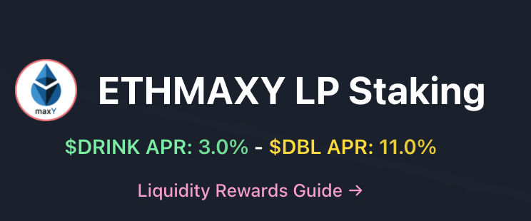 This is NOT an April fools joke

Earn 10% $ETH staking APY + 3% $DRINK APR + 11% $DBL APR + [REDACTED] APR soon 👀

Cheapest token to use in the market: ~$10 to buy on Uniswap V3 vs $80-$300 using competing products

Acquire now:
setswap.xyz/ethmaxy