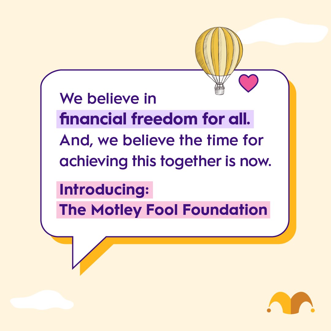 The Motley Fool (@themotleyfool) on Twitter photo April 1st used to be a day for jokes in our Foolish world but in the last two years, we’ve used this date to share something good we’re doing for the world.
This year brings another big announcement.
We are officially launching <a href="/foolfoundation/">The Motley Fool Foundation</a>! April 1st used to be a day for jokes in our Foolish world but in the last two years, we’ve used this date to share something good we’re doing for the world.
This year brings another big announcement.
We are officially launching <a href="/foolfoundation/">The Motley Fool Foundation</a>!