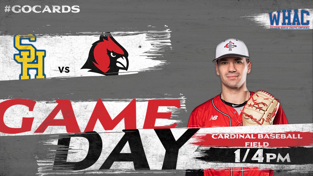 CUAACardinals's tweet photo. ⚾GAMEDAY⚾

@CUAABaseball opens up back-to-back home WHAC series today against Siena Heights!

⏰ 1/4pm
🆚 Siena Heights
📍 Ann Arbor, MI
📈 https://t.co/qd1PrEWcux

#GoCards https://t.co/4Ez7SKPMYN