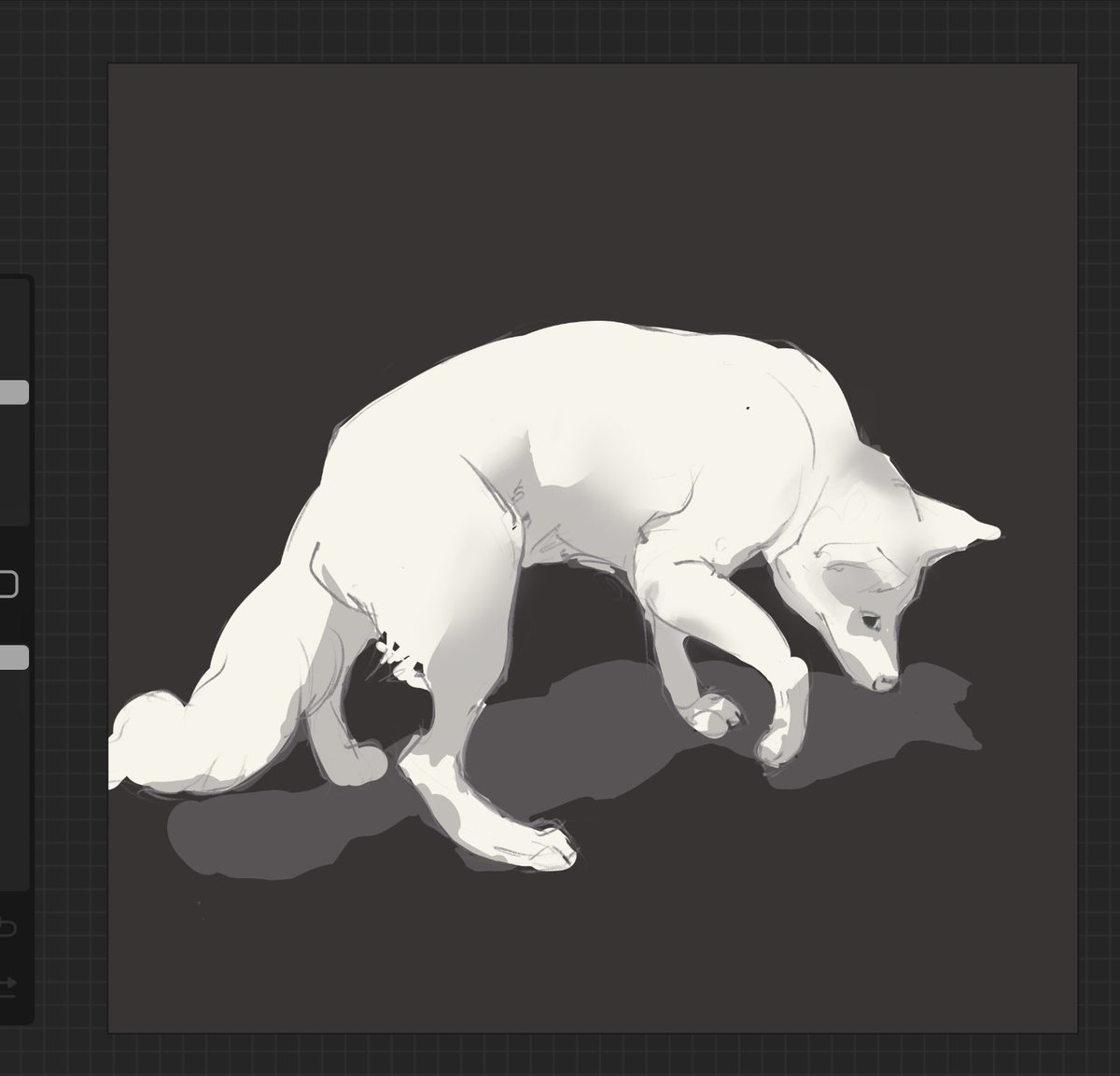 jarthla's tweet photo. quick dog study from a while back (27 min) https://t.co/To4RMNY3eW
