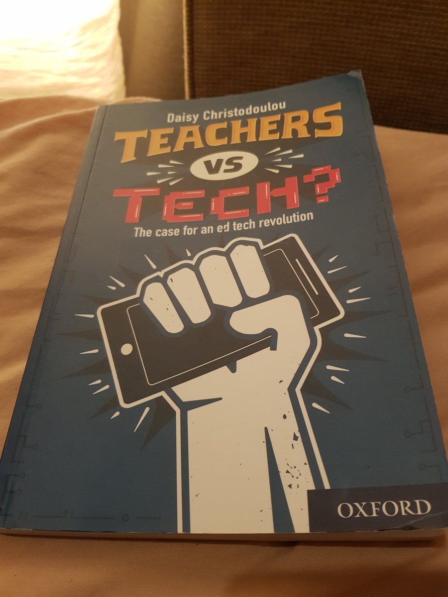 Feeling a bit rough with my first cold in the last couple of years, but that hasn't stopped my enjoyment of this excellent and clear book from <a href="/daisychristo/">Daisy Christodoulou</a> on how teachers and technology can best work together to support students' learning. Strongly recommend.