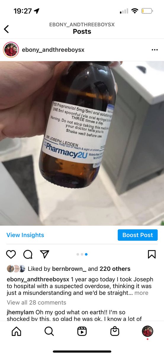 _ebonycrawford's tweet photo. @dave_gilsenan @TheHPRA This is how my baby overdosed. The 5mg/5ml and 50mg/5ml propranolol bottles were almost identical, and the pharmacy labelled the wrong one. He was having 150mg a day instead of 15mg 🤯 luckily he survived https://t.co/CJIJ6Wkydl