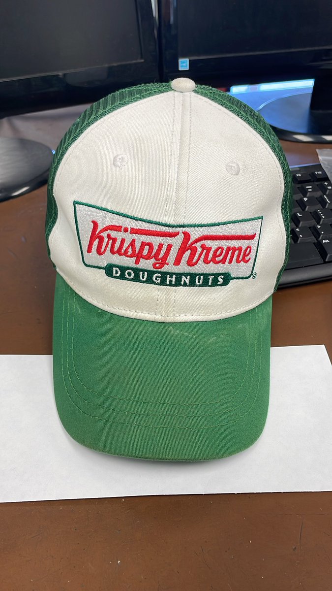 ding1224's tweet photo. @krispykreme how do I order more of these hats? I get request from people all of the time asking how to get one. https://t.co/ORqvlyUcnA