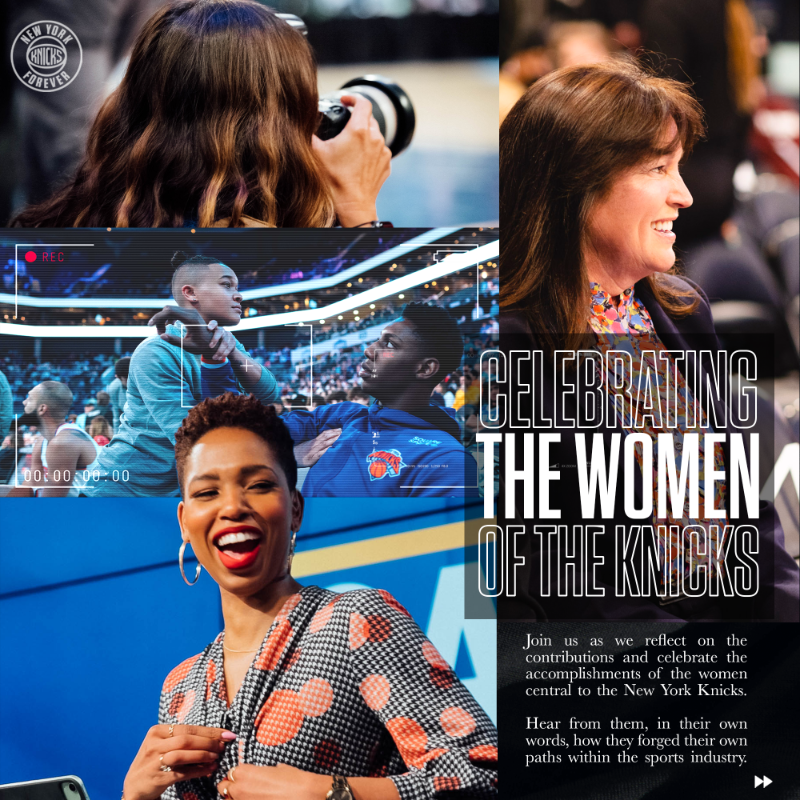 nyknicks's tweet photo. 𝐈𝐟 𝐲𝐨𝐮 𝐜𝐚𝐧 𝐬𝐞𝐞 𝐡𝐞𝐫, 𝐲𝐨𝐮 𝐜𝐚𝐧 𝐛𝐞 𝐡𝐞𝐫.

For Women’s History Month, we celebrated the women around the team who make it all happen.