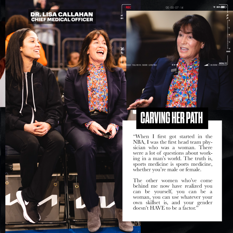 nyknicks's tweet photo. 𝐈𝐟 𝐲𝐨𝐮 𝐜𝐚𝐧 𝐬𝐞𝐞 𝐡𝐞𝐫, 𝐲𝐨𝐮 𝐜𝐚𝐧 𝐛𝐞 𝐡𝐞𝐫.

For Women’s History Month, we celebrated the women around the team who make it all happen.