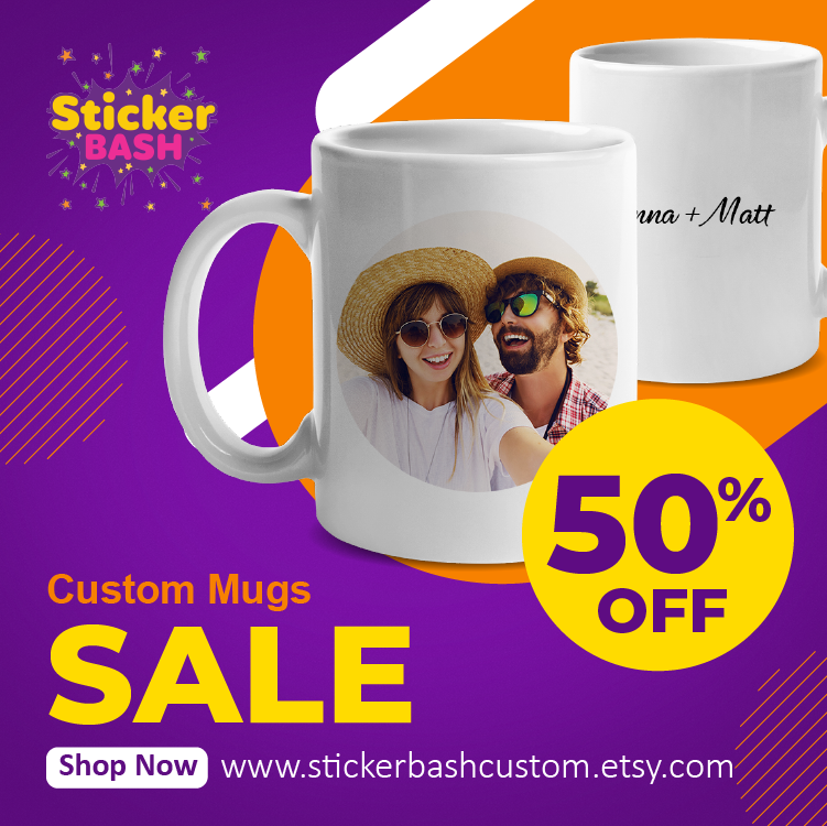 StickerBashCo's tweet image. Custom printed mugs starting from $5.26 ✨ These personalized mugs are perfect as wedding favors or birthday giveaways 🎉 Order yours now at stickerbashcustom.etsy.com 👈👈
.
.
.
#custommugs #personalizedmug #customizedmug #photomugs #logomugs #weddingmugs #birthdaymug #giftmugs