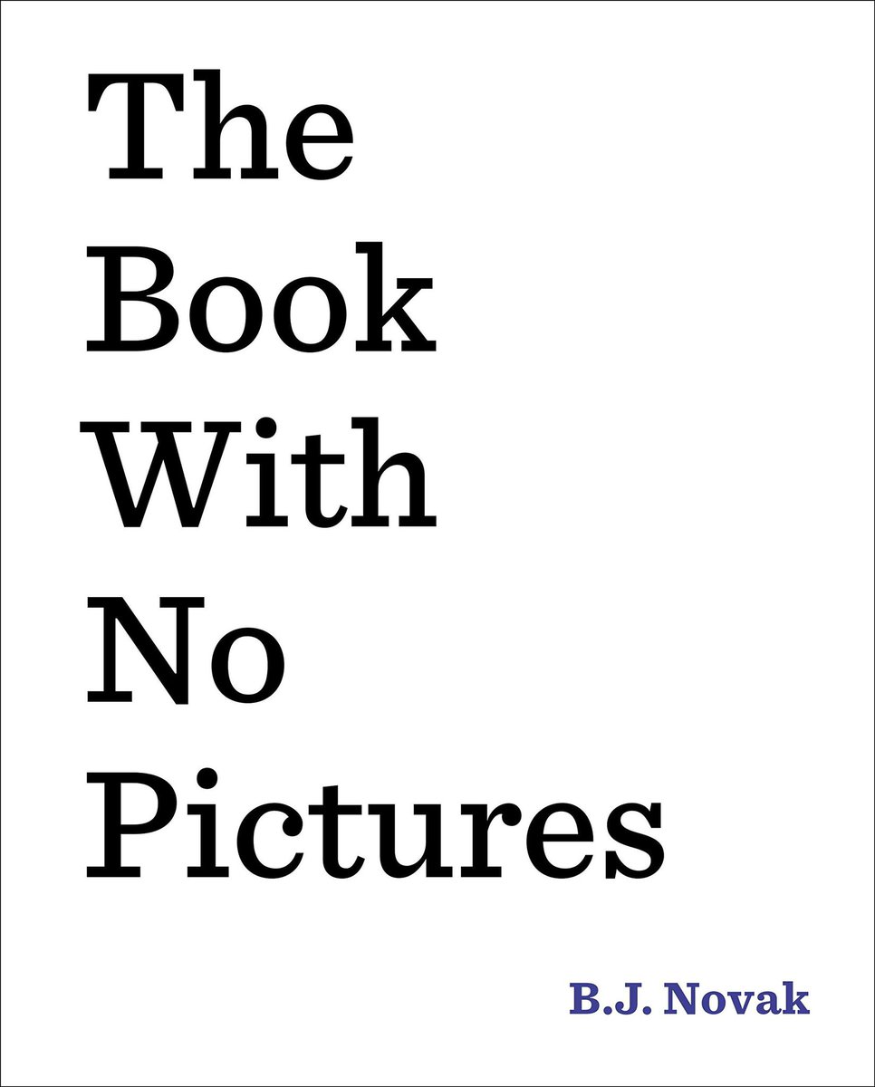 The book of the year for 2022 is…
The Book With No Pictures by <a href="/bjnovak/">B.J. Novak</a> !!📚🏆