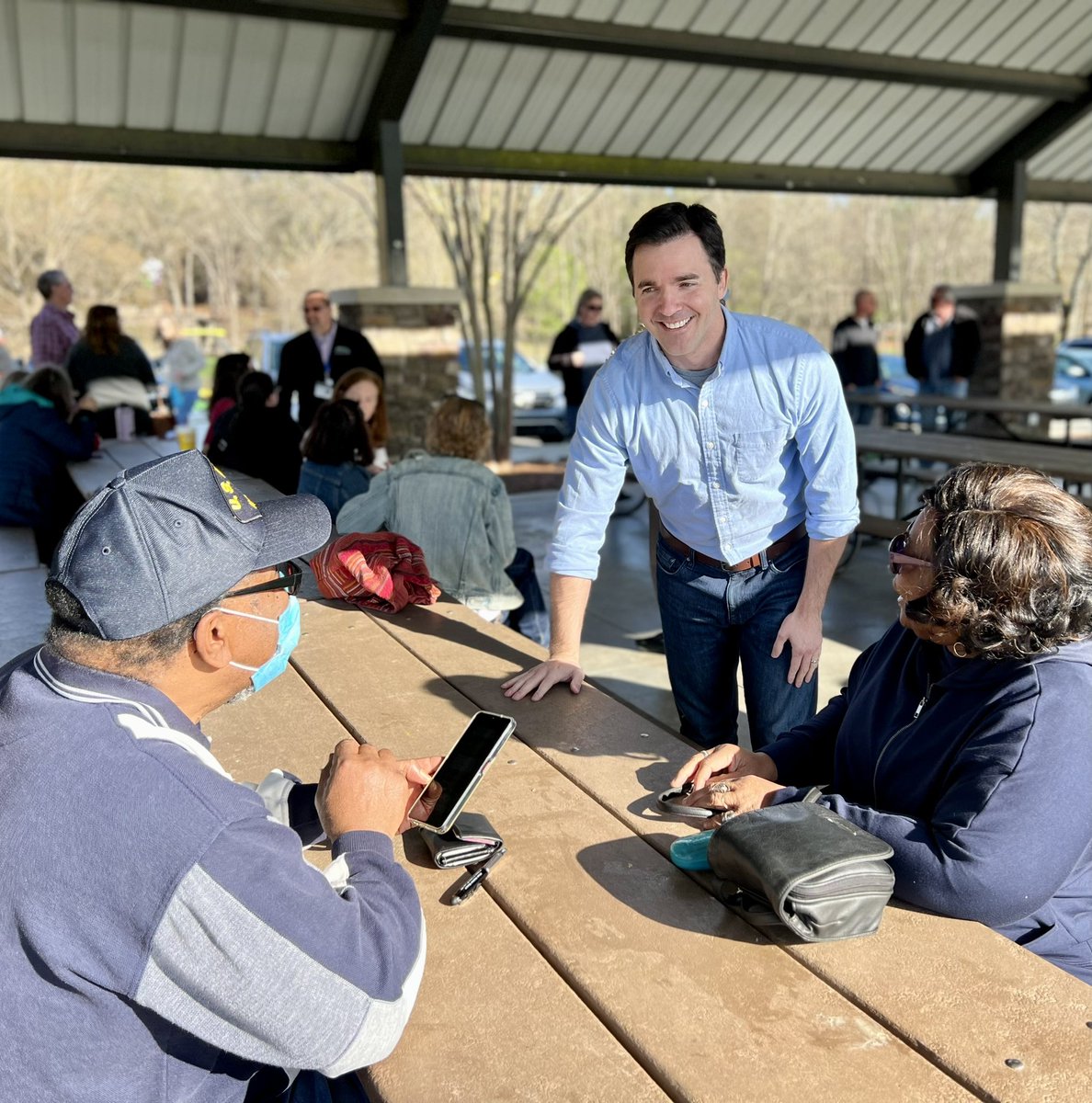 JeffJacksonNC's tweet photo. What a beautiful campaign kickoff in Gaston County. 

Had about 70 people join us for a great conversation about their county and their country. 

Thanks to everyone who stopped by - and looking forward to seeing you again on the campaign trail. https://t.co/jOq7FYZ6Od