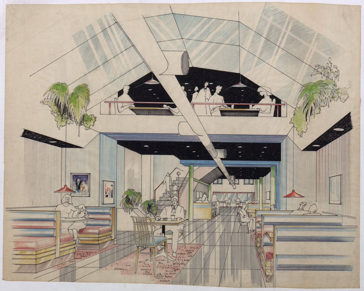 1980'lerden 2000 yılına kadar Türkiye'de hizmet vermiş Wendy's Burger'in Kadıköy ve Bakırköy şubelerinin tasarımını mimar Erkal Güngören yapıyor. Güngören'in Bakırköy şubesine dair 1980'li yılların sonuna tarihlenen bu çizimleri etkileyici.