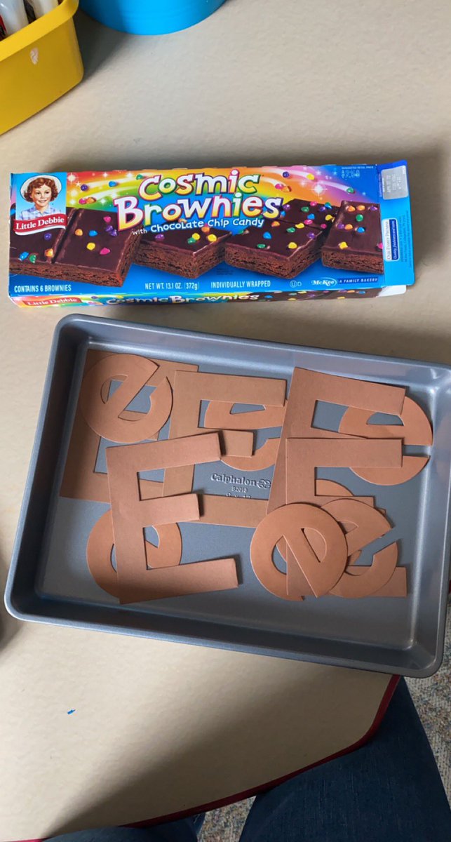 kmitchell_TU22's tweet photo. Played a little April fools joke on my students today! 
Who doesn’t love some brown-e’s?!? #TeacherByTrine https://t.co/tDSuGTuSLL
