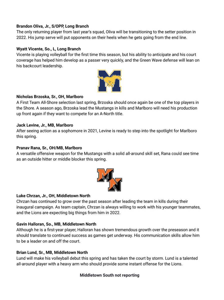 Before first serve, let’s take a look at the 2022 players to watch around the Shore. Here are the names you need to know in A-North this spring 🏐🎉