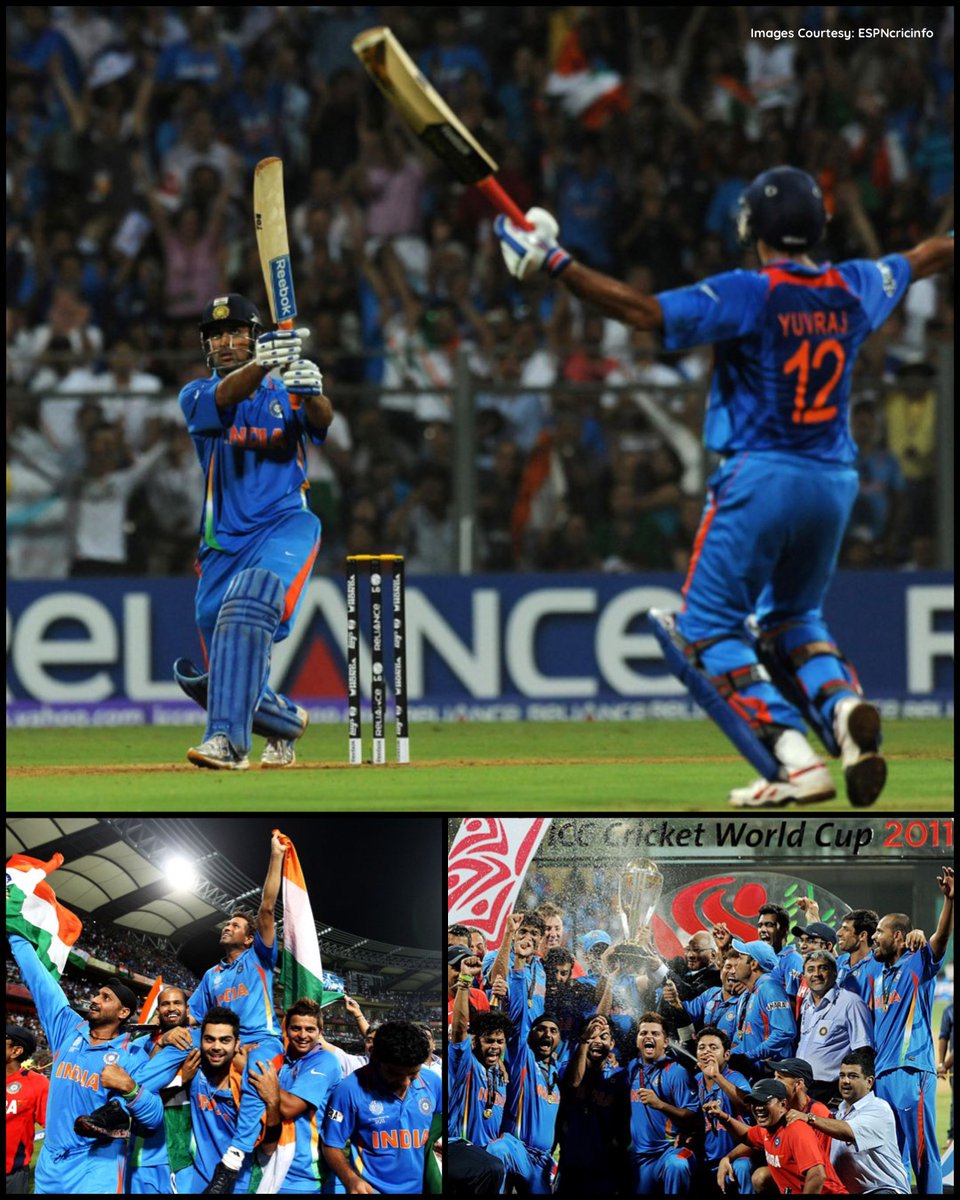 It's been 11 years, but we all still remember these moments like it were yesterday, don't we? 🥺💙

#OnThisDay, the Class of 2011 did a 1983 as #TeamIndia lifted the World Cup after 28 years 🇮🇳🏆