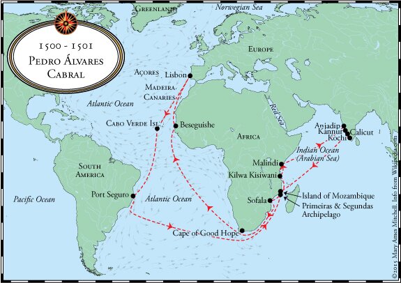 MinjuSeo7's tweet photo. We arrived in Lisbon, Portugal, my home country, in July 1501, after about a year of voyage. This image is a map of one year of voyages. https://t.co/K6uHdAI4No