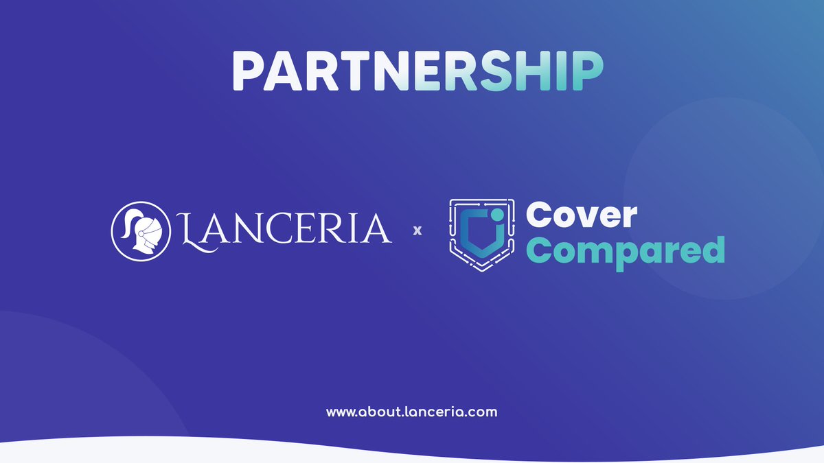 lancerialabs's tweet photo. We are thrilled to join hands with @CoverCompared, the First DeFi insurance marketplace for the global crypto ecosystem. @CoverCompared aims to lower transactional and administrative costs of insurance policies and coverage, using a host of cryptocurrencies. https://t.co/f0w8kI03Qz