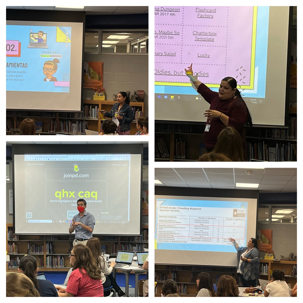 <a href="/NEISD_Bilingual/">NEISD Bilingual/ESL</a> specialists prepping for #STAAReview using technology to make it engaging, informative, and fun! @NEISDCurriculum #STAAReady