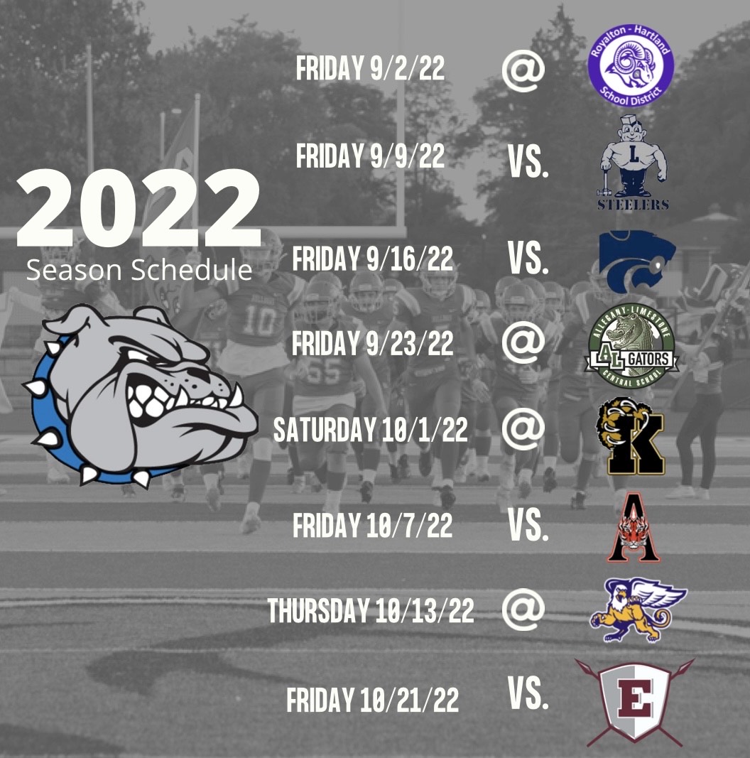 AldenFootball's tweet photo. 2022 Game Schedule #DefendtheBlue #BulldogNation https://t.co/mfASv6Oaoh