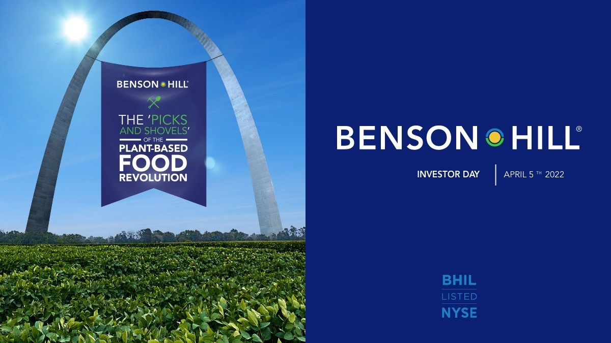 PRNFood's tweet photo. On April 5, 2022, @BensonHillInc will host an in-person event at the #STL headquarters featuring management presentations & a full day of engaging and insightful tours, exhibits and food experiences. #BensonHill $BHIL #InvestorDay https://t.co/0yqMDeA52L https://t.co/UgaPTv1gIH