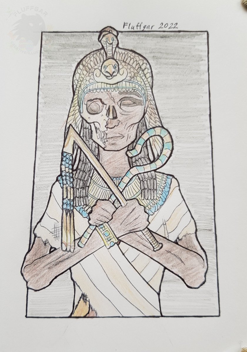 Fluffgar's tweet photo. Nitocris - By Fluffgar 2022
#Lovecraft #Lovecraftian #UnderThePyramids #art #illustration #LoveScottishArt #CraftBizParty #BizBubble #CraftBlogClub https://t.co/psoB6nzJsi