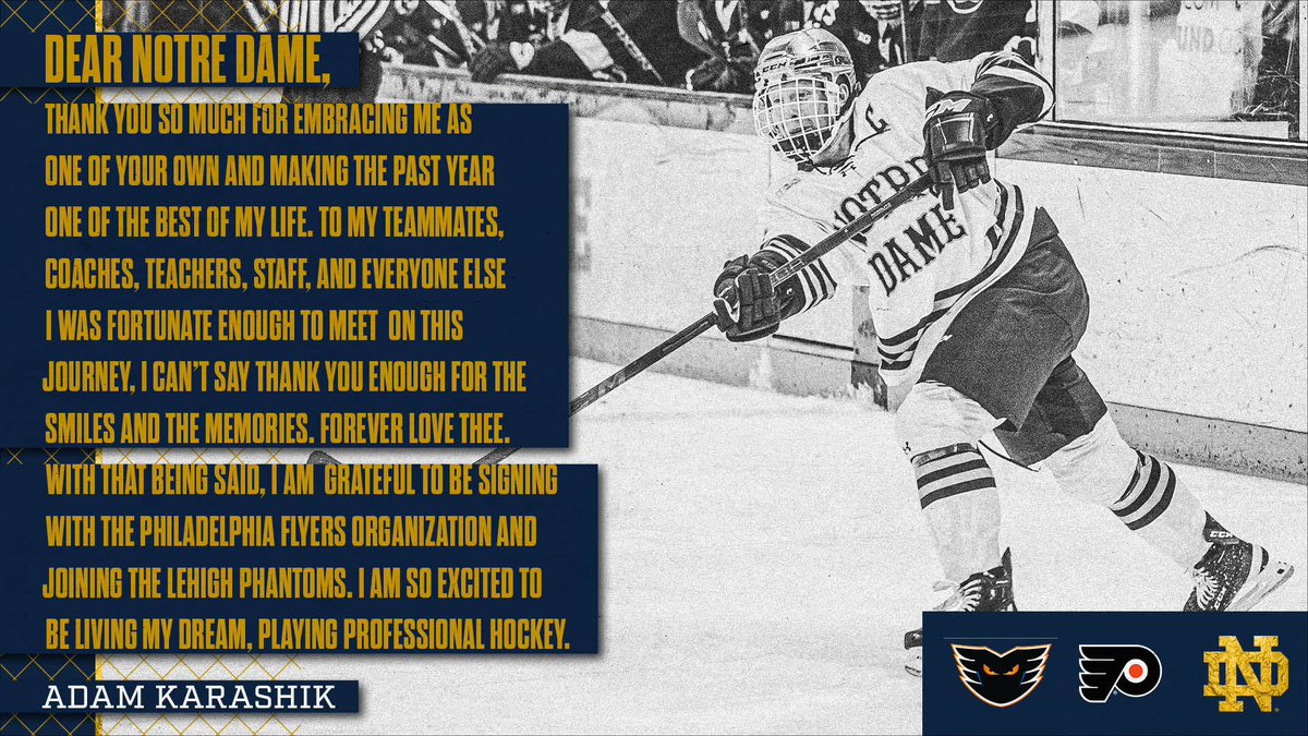 AdamKarashik's tweet photo. Thank you @NDHockey forever Love Thee☘️ https://t.co/sKz6Hgmp1q