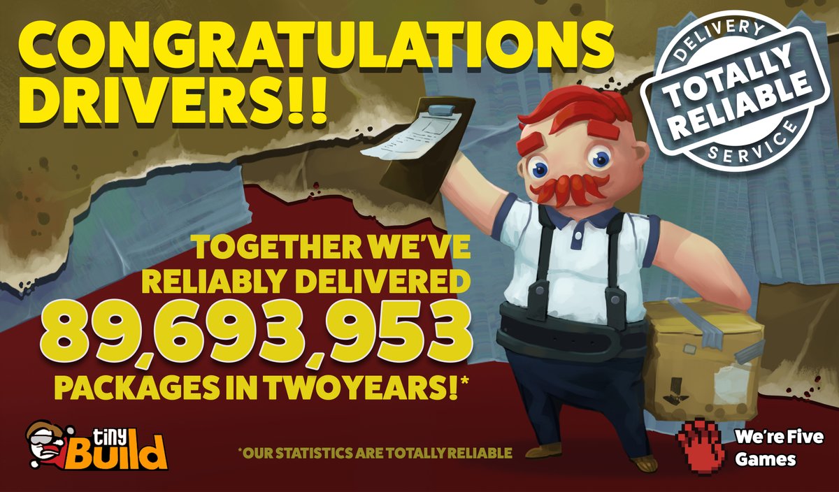 Happy two-year anniversary drivers!

Together you have reliably delivered 86,693,953 packages in two years. That's a #TotallyReliable figure right there.📦📦📦

How many have you contributed?