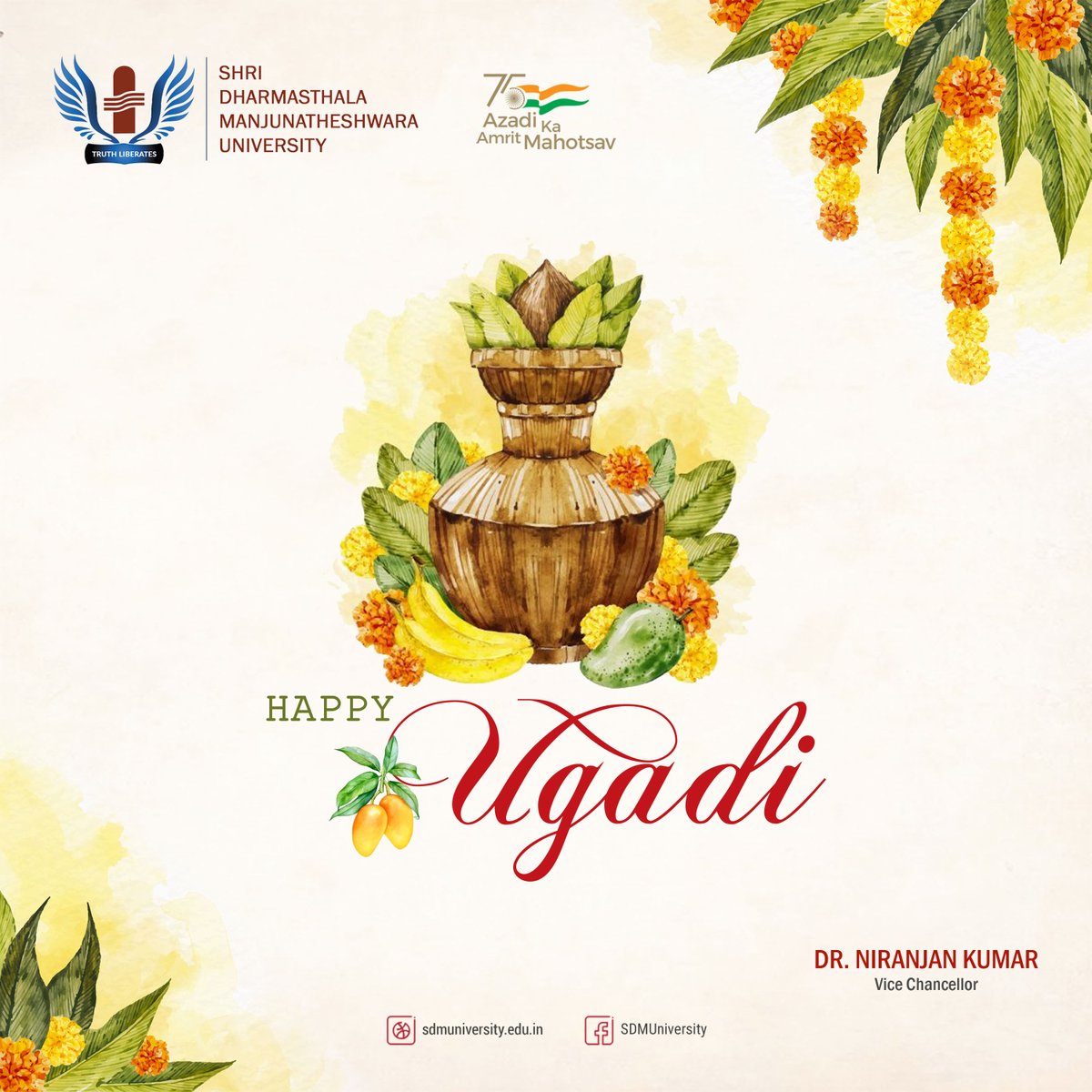 sdmcdsh's tweet photo. May the auspicious occasion of Ugadi spread hope and happiness through new beginnings and success in all your endeavours...
Happy Ugadi...
#ugadi2022 #ugadi #sdmcdsh #sdmuniversity https://t.co/t8Adhk1Z7Y
