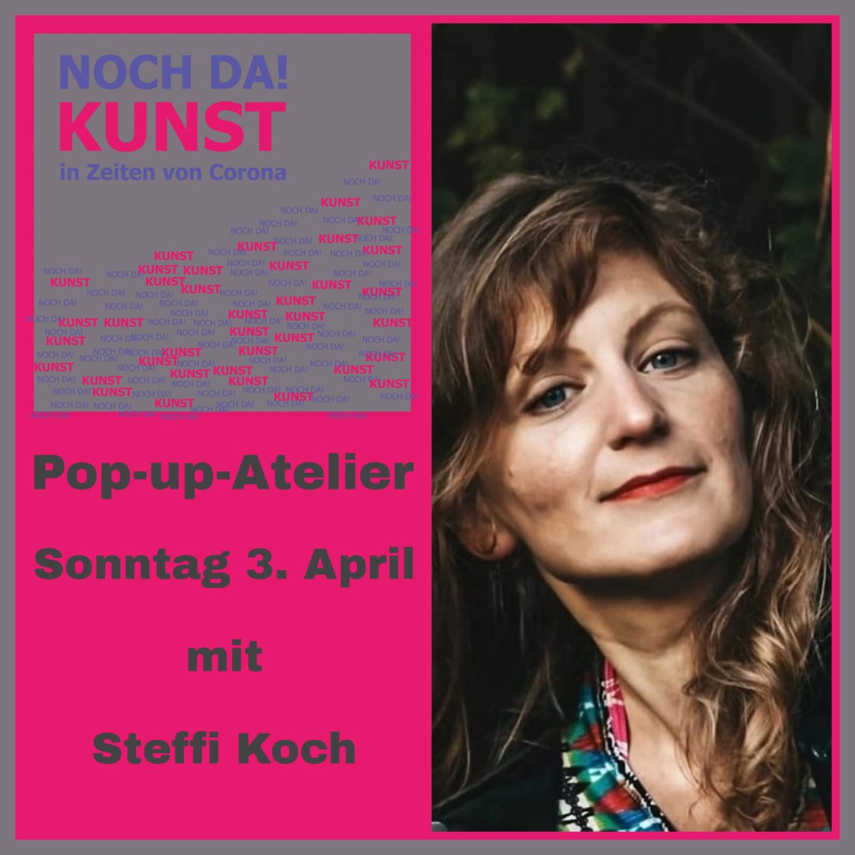 MuseumVessra's tweet photo. 2/2 ...künstlerisches Schaffen. Am Sonntag (3. April) können die Gäste mit Steffi Koch ins Gespräch kommen, die ebenfalls weitere Kunstwerke im Gepäck hat.
#klosterveßra #Kunst #NochDA #KunstinZeitenvonCorona #Künstlerin #Malerei https://t.co/WGp82HqnzW
