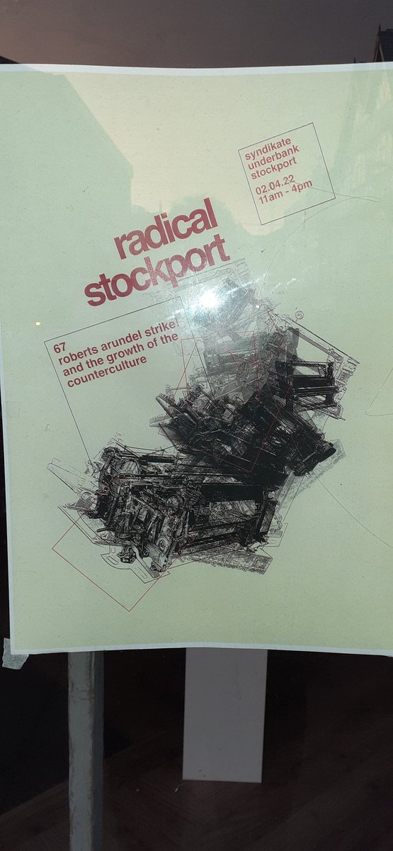 MattH_GPHG's tweet photo. Fab sneak preview of #RadicalStockport art exhibition tonight. Stockport at the centre of the world 1967. Amazing story. One day only Sat 2nd April. #Syndikate Underbank #Stockport @mktgstockport @OneStockport https://t.co/zCIS6DIaRJ