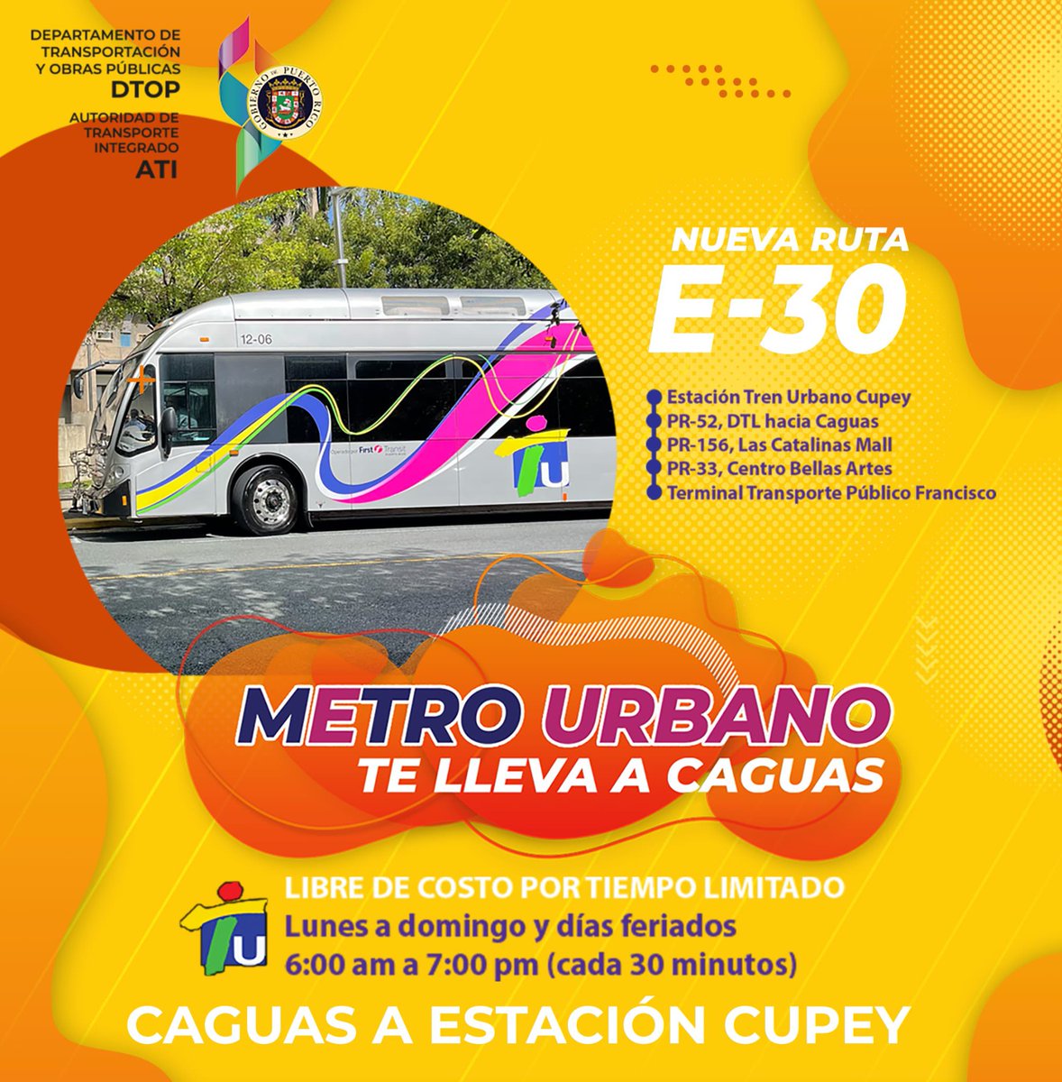 ¡Súbete en la E-30! y disfruta de la Gran Feria de Turismo Interno de la <a href="/CTPuertoRico/">Puerto Rico Tourism Company</a> el sábado, 2 y domingo, 3 de abril en el Paseo de las Artes en Caguas. #ViajaSeguro <a href="/DTOP/">DTOP</a> @prsecdtop <a href="/fortalezapr/">Puerto Rico Governor's Office</a> <a href="/caguasgovpr/">Municipio Autónomo de Caguas</a> <a href="/CTPuertoRico/">Puerto Rico Tourism Company</a> <a href="/VoyTuristeando/">Voy Turisteando</a>