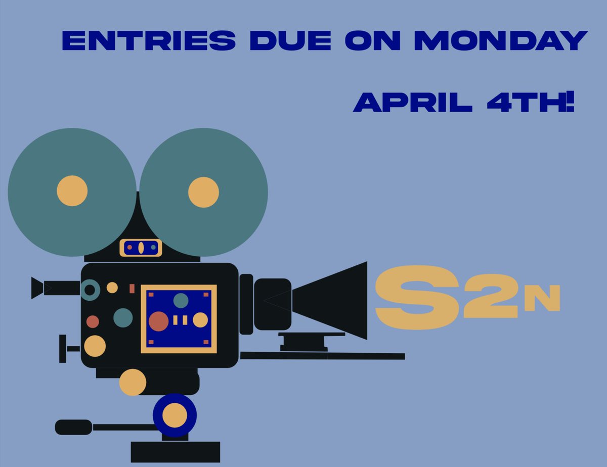 Weekend plans? Finishing up those final edits and turning in your film on Monday!! Connect with your staff sponsor to get the link for the entry form!