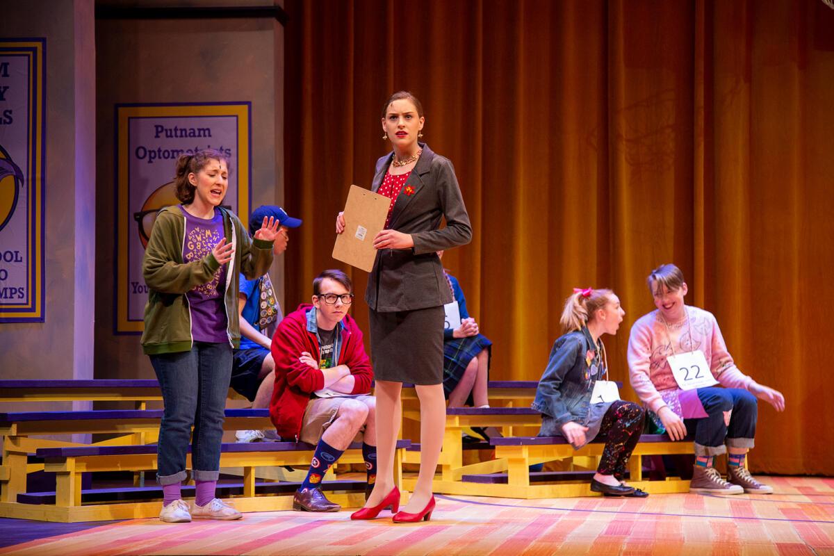 EMUTheatre's tweet photo. It's opening night, friends! We are so proud of all the hard work our cast and crew has put into "The 25th Annual Putnam County Spelling Bee." Enjoy these photos courtesy of Wallace Bridges, you don't want to miss this show! #EMUTheatre #SpellingBee #OpeningNight #ThankYouBack https://t.co/sMi95DChZH